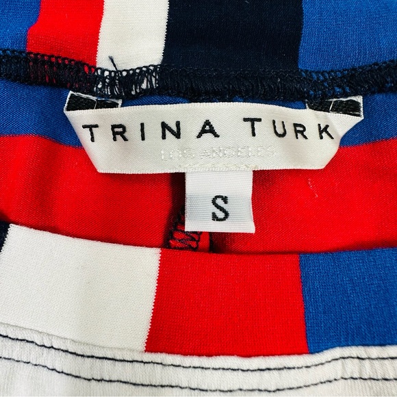 TRINA TURK SHEATH NAUTICAL MULTI-COLORED STRIPED DRESS SIZE (S) - Picture 9 of 10